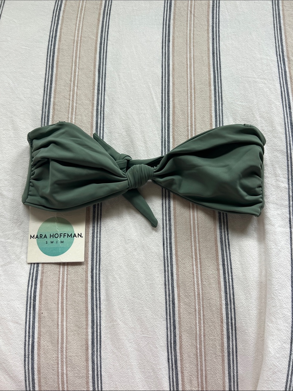 Bandeau bikini top in green Mara Hoffman - XS - NWT